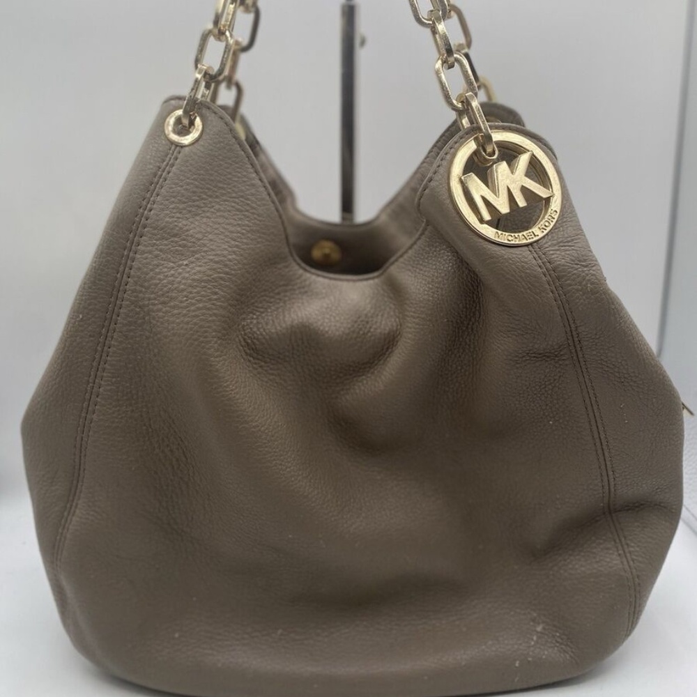 Michael Kors Fulton Large Pebble Leather Shoulder Tote